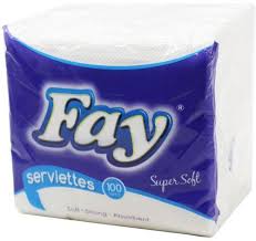 Fay Serviettes White 100 Sheets