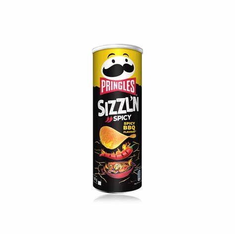 Pringles Sizzlin Spicy Bbq 160G