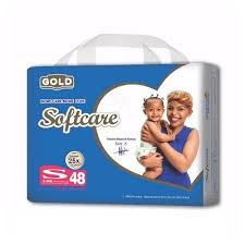 Softcare Gold Diaper Small 48 Pieces 3-6 Kg