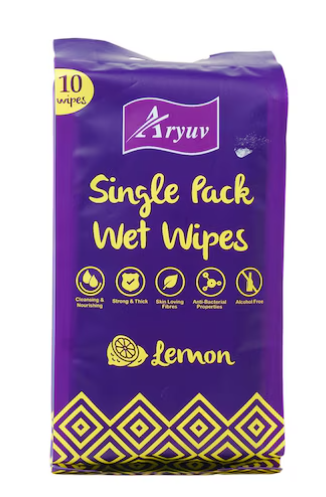 Aryuv Wet Tissue Single Lemon 10S