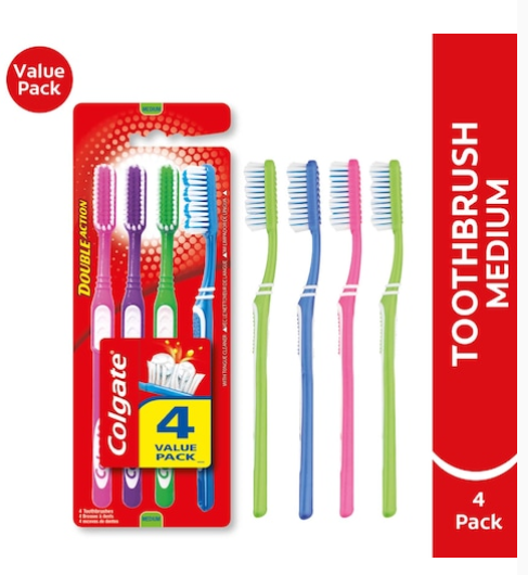 Colgate Double Action Toothbrush 4 Pieces